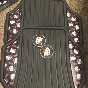 Hello Kitty Black and Pink Car Mats